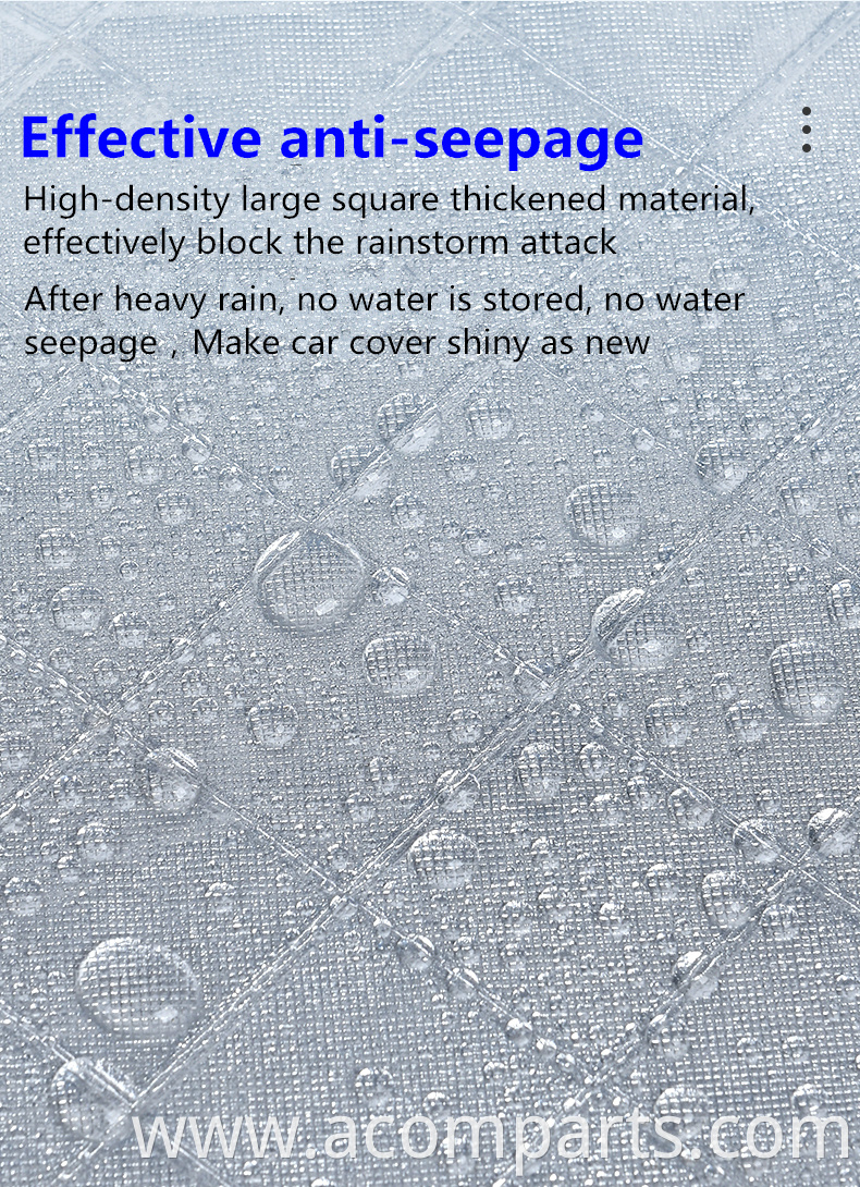 Multifunctional uv dust proof elastic double hem peva 210D silver folding automatic car cover